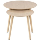 Actona Okrogle mizice v naravni barvi v kompletu 2 ks ø 60 cm Roslin – | Shoptok.si