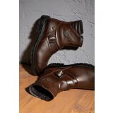 Ducavelli Rock Men's Genuine Leather Lace-Up Shearling Boots, Harley Boots. Cene