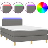  box spring s madracem LED tamnosivi 120 x 190 cm tkanina | shoptok.hr