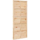 vidaXL Hlevska vrata Rjava 80 x 210 cm Trdna borovina | Shoptok.si