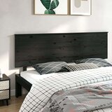vidaXL Posteljno vzglavje črno 204x6x82,5 cm trdna borovina | Shoptok.si