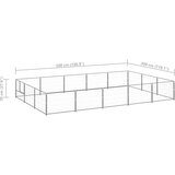 vidaXL kavez za pse srebrni 15 m² čelični | shoptok.hr