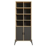 Hanah home polica za knjige lido sapphire oak antracite | ePonuda.com