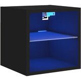 vidaXL Zidni TV ormarić s LED svjetlima crni 30 x 28,5 x 30 cm Cijene