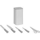 Five STALAK ZA NOŽEVE S 4 NOŽA I ŠKARAMA SENSIA 11,5X11,5X36,3CM BAMBUS/NEHRĐAJUĆI ČELIK RAZNE BOJE | shoptok.hr