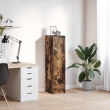  Visoka ploča dimljeni hrast 29,5x34x119,5 cm izrađeno drvo | shoptok.hr