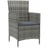  5-dijelni vrtni blagovaonski set od poliratana s jastucima sivi Siva Dužina stola 150 cm | shoptok.hr