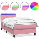 Box Spring krevet s madracem ružičasti 80x210 cm samt | shoptok.hr