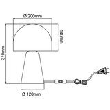 Brilliant Stona lampa NALAM 1xE14/40W/230V crna/jasen | Eponuda.com