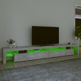 TV ormarić s LED svjetlima siva boja betona 290x36,5x40 cm | shoptok.hr