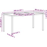  Set vanjskog namještaja 7 pcs Crna i antracit 160 x 80 x 73 cm | shoptok.hr