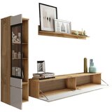 P & B Dnevni Regal Vera, Bela, Barva Hrasta, 3-Delno, Led | Shoptok.si