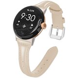 INF Pašček iz umetnega usnja, združljiv z Google Pixel Watch4 45 mm - zaponka, lahek in udoben Ivory, (5000348519) Cene