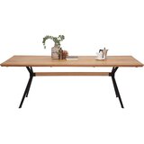 Linea Natura JEDILNA MIZA, masivno divji hrast črna, barve hrasta | Shoptok.si