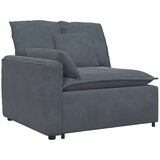  Modularna sofa s podnožjem i jastucima, baršunasta tamno siva | shoptok.hr