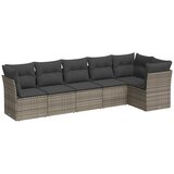 Maison Chic Seti vrtnega pohištva - Vrtna garnitura - Vrtni pohištvo set 6-delna z blazinami siv poli ratan, (21807353) | Shoptok.si