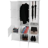 Kondela Modularna večnamenska omara, bela, ZALVO | Shoptok.si