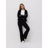 Reserved Flare hlače od mješavine viskoze - crno | shoptok.hr