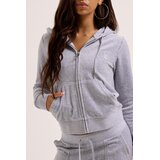 Juicy Couture Ženski duks sa kapuljačom Blabe, Sivi Cene