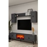 Hanah home tv polica weny bohem fireplace anthracite | Eponuda.com