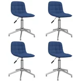  Okretne blagovaonske stolice od tkanine 4 kom plave