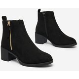 Resti Black eco suede women's low stiletto boots Rejerry | Shoptok.si