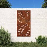  Vrtni zidni ukras 105 x 55 cm od čelika COR-TEN s uzorkom lišća Cene