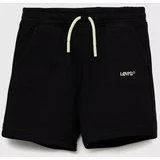 Levi's Kratke hlače za bebe boja: crna, glatki materijal