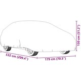 vidaXL Automobilska navlaka za limuzinu s trakama s kopčom srebrna XL | shoptok.hr