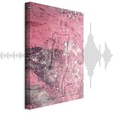  Slika - Figure on Pink Background (1-part) - Female Silhouette in Marble 60x90 Akustična | shoptok.hr