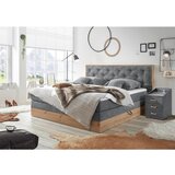 Esposa POSTELJA BOXSPRING 180 cm x 200 cm , tekstil, leseni material siva, naravne barve | Shoptok.si