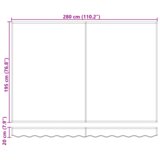  Nadomestno platno za tendo Burgundija 280 x 195 cm Poliester, (5000207136) | Shoptok.si