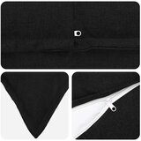  Jastuk s jastukom HOUTEN 6 kom. Crna Umjetni lan - Crna 30 x 30 cm 6 | shoptok.hr