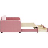  Dnevni krevet na razvlačenje ružičasti 80 x 200 cm baršunasti | shoptok.hr