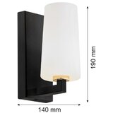  Argon 8056 - Zidna lampa CAMELOT PLUS 1xE27/15W/230V crna/bela/zlatna | Eponuda.com