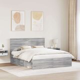  Okvir za krevet s uzglavljem Siva Sonoma 160 x 200 cm | shoptok.hr