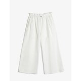 Koton Pants - White - Wide leg Cene