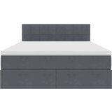 vidaXL Postelja s shranjevanjem Temno siva 140 x 190 cm Žamet | Shoptok.si