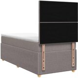  LED okvir za krevet s madracem Sivosmeđa 90 x 190 cm Tkanina | shoptok.hr
