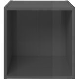  6-dijelni set TV ormarića visoki sjaj sivi konstruirano drvo | shoptok.hr