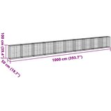  Gabionska košara s poklopcem 1000x50x100 cm pocinčano željezo | Eponuda.ba
