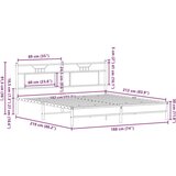  Posteljni okvir brez vzmetnice rjavi hrast 183x213 cm inž. les, (21829615) | Shoptok.si