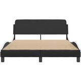  Okvir za krevet Dover crno-bijeli 140x190 cm umjetna koža | Eponuda.com