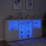  Komoda s LED svjetlima bijela 202x37x100 cm | shoptok.hr