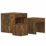 Furnova Komplet mizic 3-delni dimljeni hrast konstruiran les, (21913162) | Shoptok.si