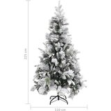 vidaXL božićno drvce sa snijegom i šiškama 225 cm pvc i pe | shoptok.hr