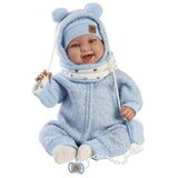  Llorens: Dojenček Talo Sonrisas, 44 cm, z zvokom, v modri kapucarici. | Shoptok.si