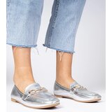 Gemre Silver elegant loafers with rhinestones Banzao | Shoptok.si
