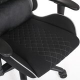 BIT FORCE KHAN F-2D igraća stolica s potpornim jastučićima, tkanina, 2D naslon za ruke, nosivost 150kg, crno/siva | shoptok.hr