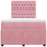 Box spring krevet s madracem ružičasti 120 x 200 cm baršunasti | shoptok.hr